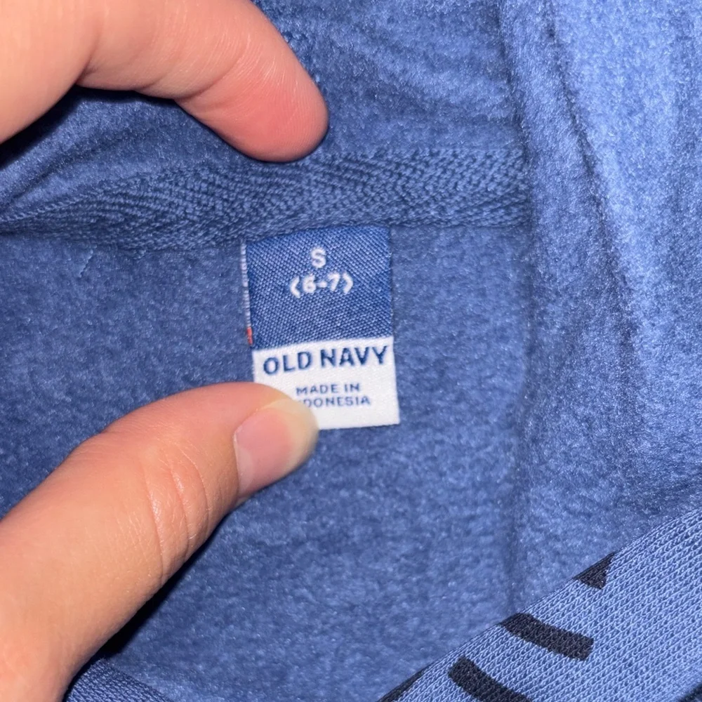 Old Navy Kids Blue Heart Pattern Hoodie dress